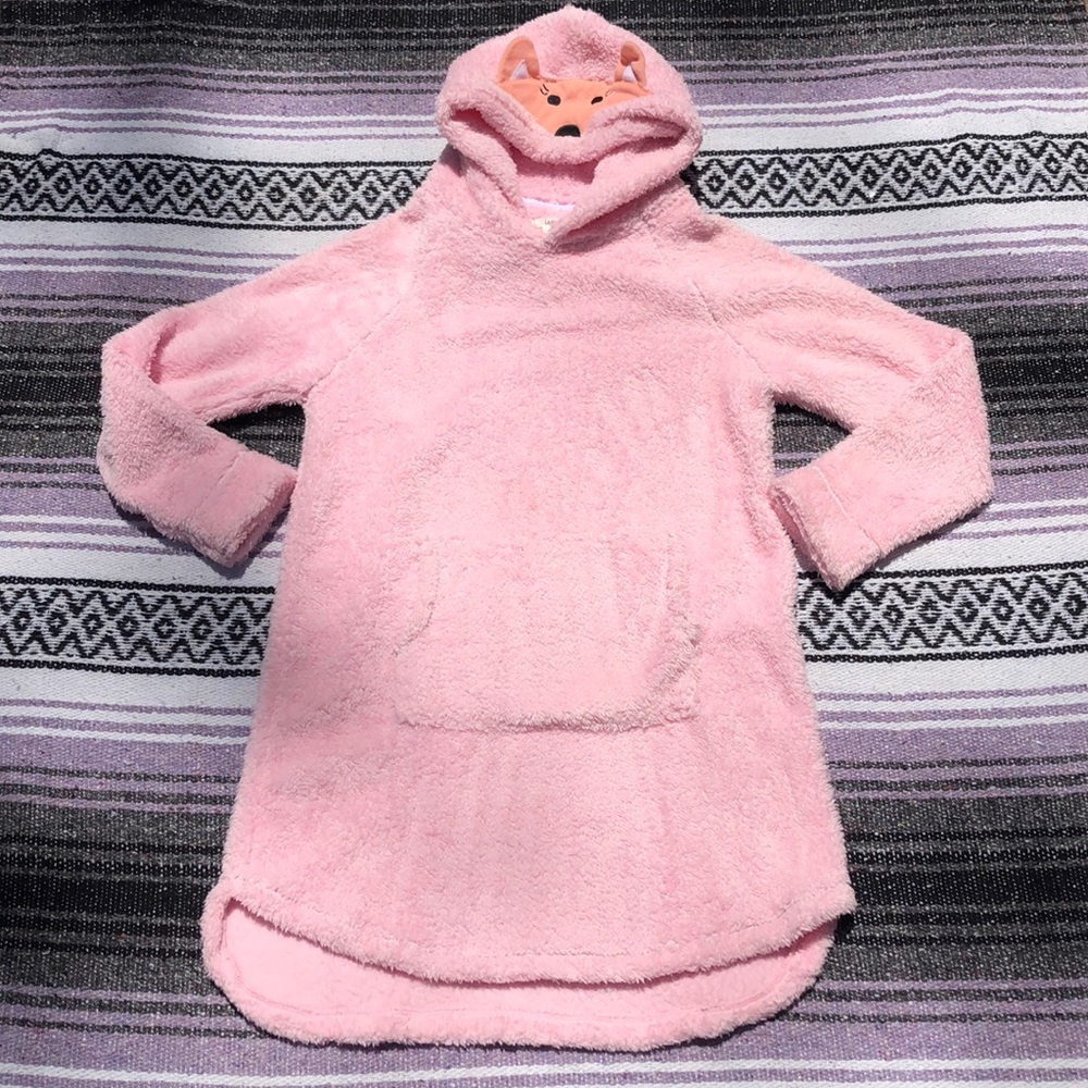 Fuzzy Pink Long Pull Over